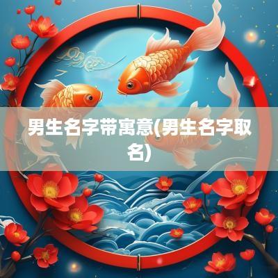 男生名字带寓意(男生名字取名)