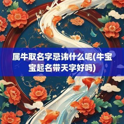 属牛取名字忌讳什么呢(牛宝宝起名带天字好吗)