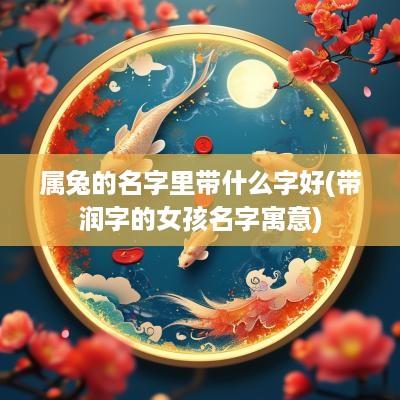 属兔的名字里带什么字好(带润字的女孩名字寓意)