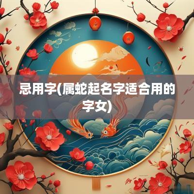 忌用字(属蛇起名字适合用的字女)