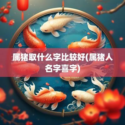 属猪取什么字比较好(属猪人名字喜字)