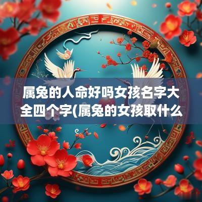 属兔的人命好吗女孩名字大全四个字(属兔的女孩取什么名字最好)
