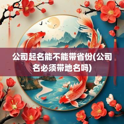 公司起名能不能带省份(公司名必须带地名吗)