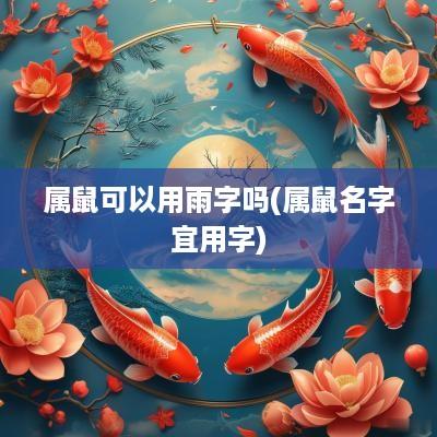 属鼠可以用雨字吗(属鼠名字宜用字)