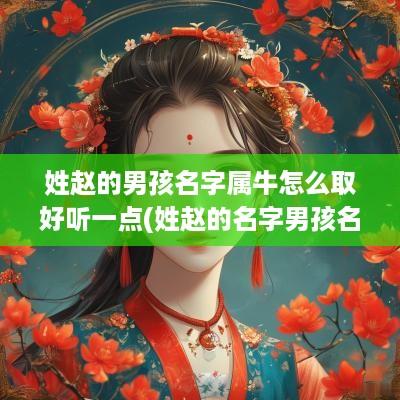 姓赵的男孩名字属牛怎么取好听一点(姓赵的名字男孩名字属牛)