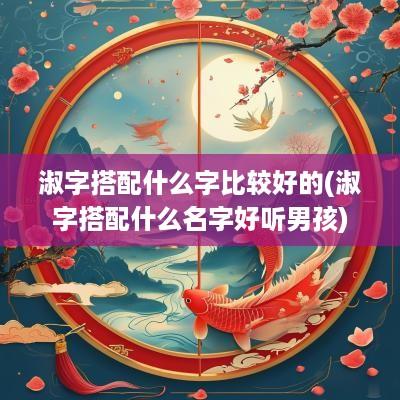 淑字搭配什么字比较好的(淑字搭配什么名字好听男孩)