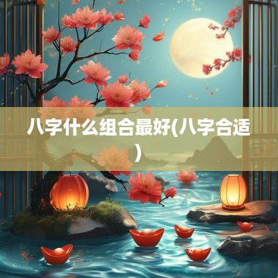 八字什么组合最好(八字合适)