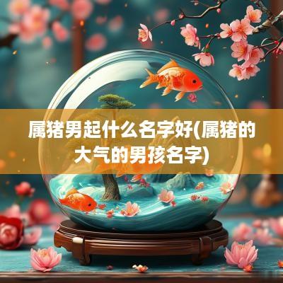 属猪男起什么名字好(属猪的大气的男孩名字)