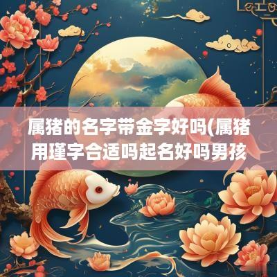 属猪的名字带金字好吗(属猪用瑾字合适吗起名好吗男孩)