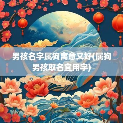 男孩名字属狗寓意又好(属狗男孩取名宜用字)