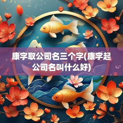 康字取公司名三个字(康字起公司名叫什么好)