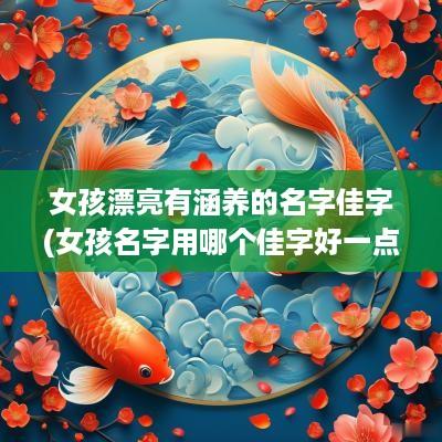 女孩漂亮有涵养的名字佳字(女孩名字用哪个佳字好一点)