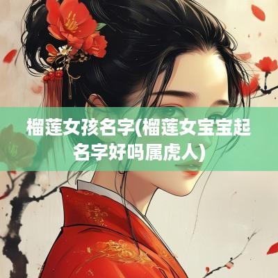 榴莲女孩名字(榴莲女宝宝起名字好吗属虎人)
