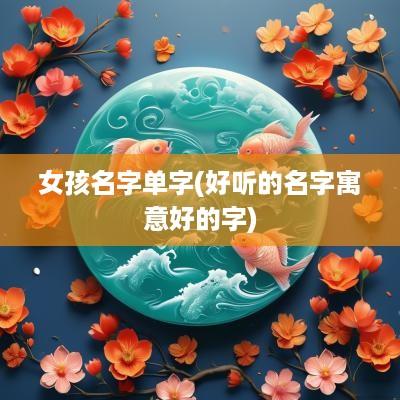 女孩名字单字(好听的名字寓意好的字)