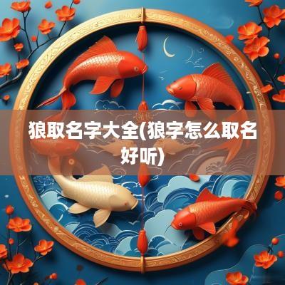 狼取名字大全(狼字怎么取名好听)