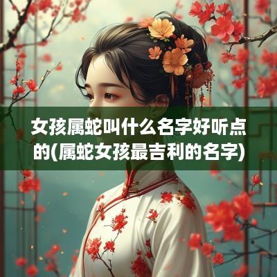 女孩属蛇叫什么名字好听点的(属蛇女孩最吉利的名字)