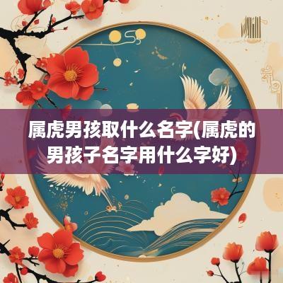 属虎男孩取什么名字(属虎的男孩子名字用什么字好)