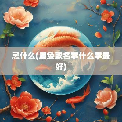 忌什么(属兔取名字什么字最好)