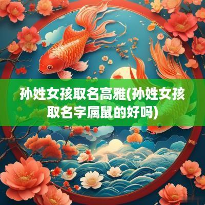 孙姓女孩取名高雅(孙姓女孩取名字属鼠的好吗)