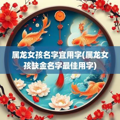 属龙女孩名字宜用字(属龙女孩缺金名字最佳用字)