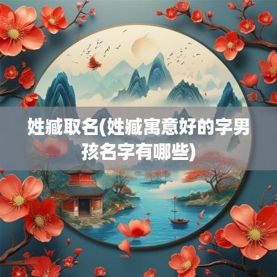 姓臧取名(姓臧寓意好的字男孩名字有哪些)