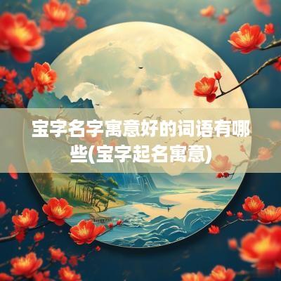 宝字名字寓意好的词语有哪些(宝字起名寓意)