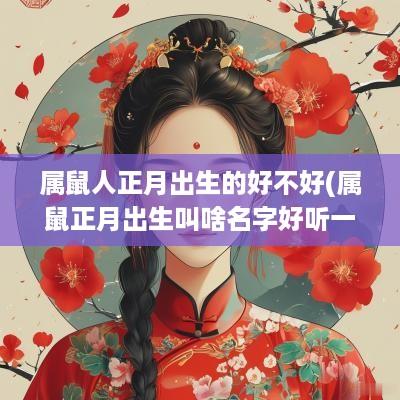 属鼠人正月出生的好不好(属鼠正月出生叫啥名字好听一点)