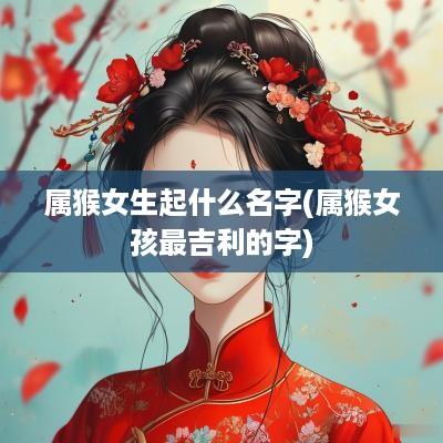 属猴女生起什么名字(属猴女孩最吉利的字)
