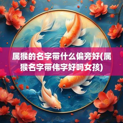 属猴的名字带什么偏旁好(属猴名字带伟字好吗女孩)