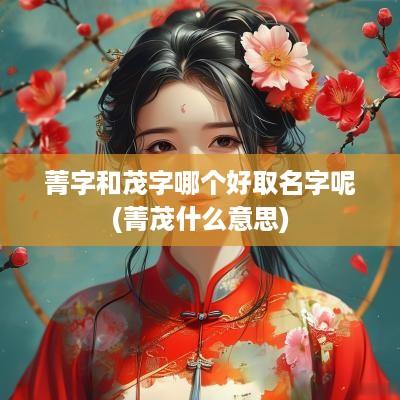 菁字和茂字哪个好取名字呢(菁茂什么意思)