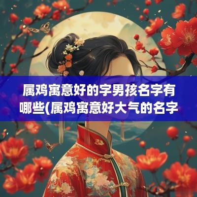 属鸡寓意好的字男孩名字有哪些(属鸡寓意好大气的名字男孩)