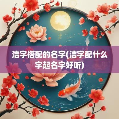 洁字搭配的名字(洁字配什么字起名字好听)
