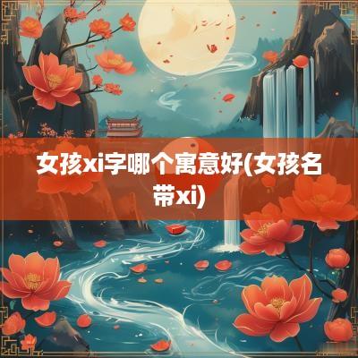 女孩xi字哪个寓意好(女孩名带xi)