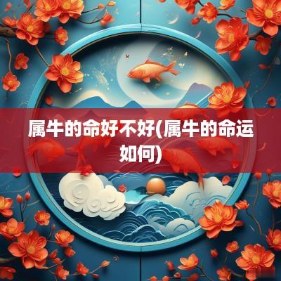 属牛的命好不好(属牛的命运如何)