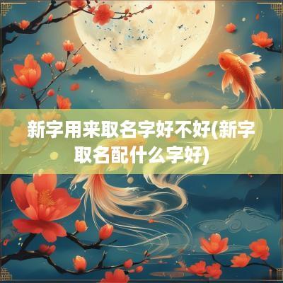 新字用来取名字好不好(新字取名配什么字好)