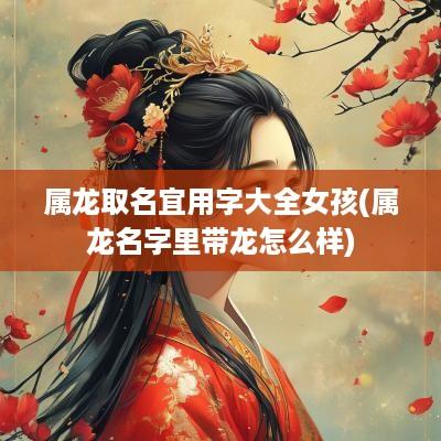 属龙取名宜用字大全女孩(属龙名字里带龙怎么样)