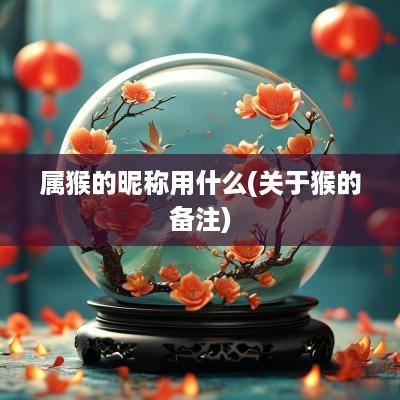 属猴的昵称用什么(关于猴的备注)