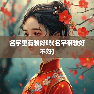 名字里有骏好吗(名字带骏好不好)