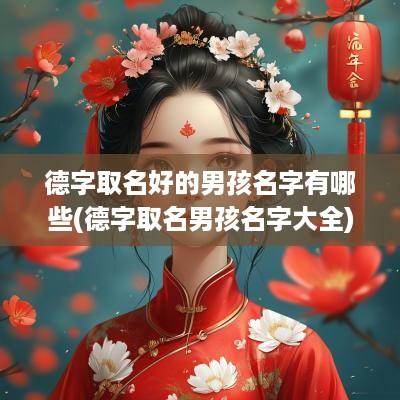 德字取名好的男孩名字有哪些(德字取名男孩名字大全)