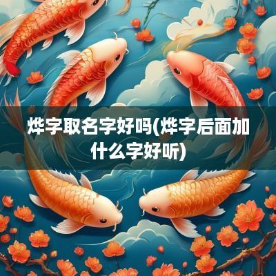 烨字取名字好吗(烨字后面加什么字好听)