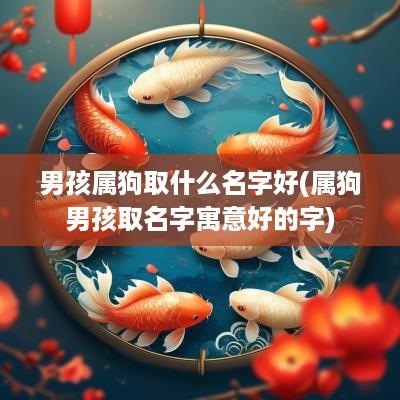 男孩属狗取什么名字好(属狗男孩取名字寓意好的字)