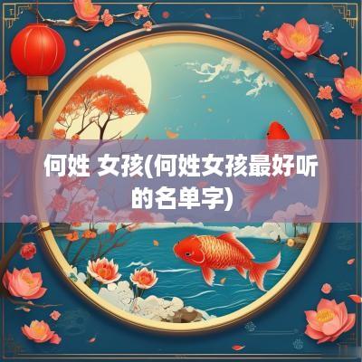 何姓 女孩(何姓女孩最好听的名单字)