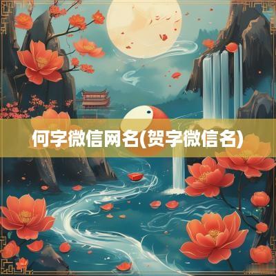 何字微信网名(贺字微信名)