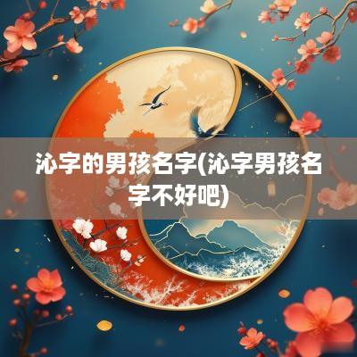 沁字的男孩名字(沁字男孩名字不好吧)