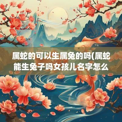 属蛇的可以生属兔的吗(属蛇能生兔子吗女孩儿名字怎么取)