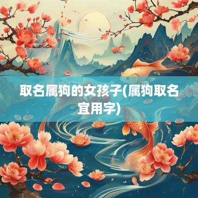 取名属狗的女孩子(属狗取名宜用字)