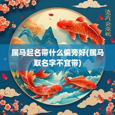 属马起名带什么偏旁好(属马取名字不宜带)