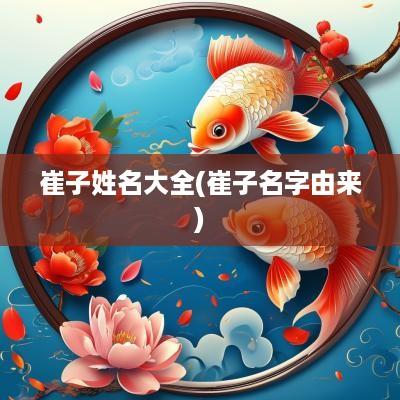 崔子姓名大全(崔子名字由来)
