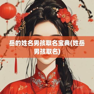 岳的姓名男孩取名宝典(姓岳男孩取名)