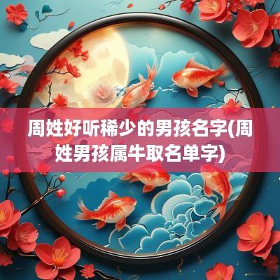周姓好听稀少的男孩名字(周姓男孩属牛取名单字)
